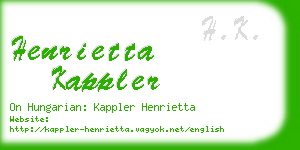 henrietta kappler business card